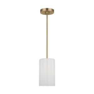 Rhett  Mini Pendant in Satin Bronze by Generation Lighting.