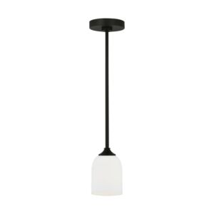 Emile  Mini Pendant in Midnight Black by Generation Lighting.