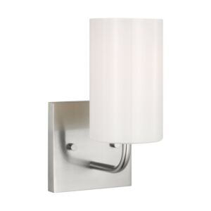 Rhett  Bathroom Vanity Light in Brushed Steel by Generation Lighting.