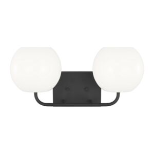 Rory  Bathroom Vanity Light in Midnight Black by Generation Lighting.