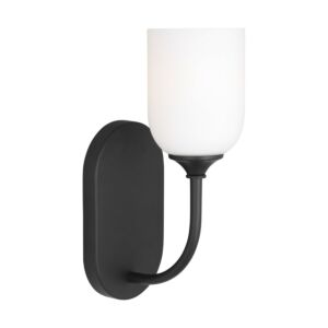 Emile  Bathroom Vanity Light in Midnight Black by Generation Lighting.