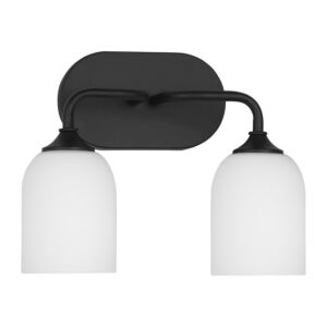 Emile  Bathroom Vanity Light in Midnight Black by Generation Lighting.