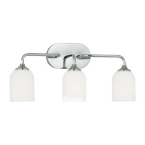 Emile  Bathroom Vanity Light in Chrome by Generation Lighting.