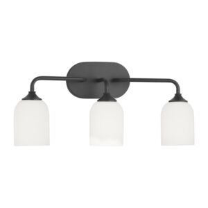 Emile  Bathroom Vanity Light in Midnight Black by Generation Lighting.