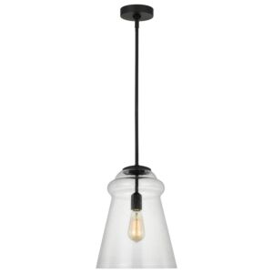 Loras  Pendant in Midnight Black by Generation Lighting.