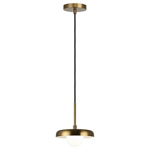 Creston LED Pendant in Aged Gold Brass by Matteo Lighting