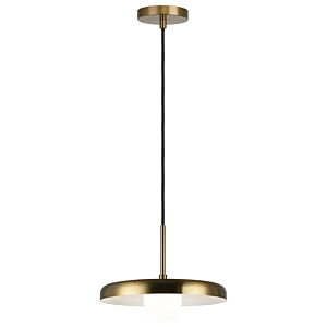 Creston LED Pendant in Aged Gold Brass by Matteo Lighting