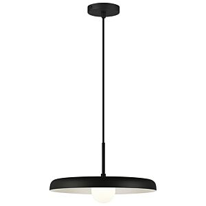 Creston 1-Light LED Pendant in Matte Black