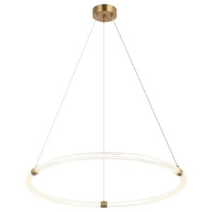 Inkara 1-Light LED Pendant in Aged Gold Brass