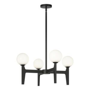 Scriben 4-Light LED Pendant in Matte Black