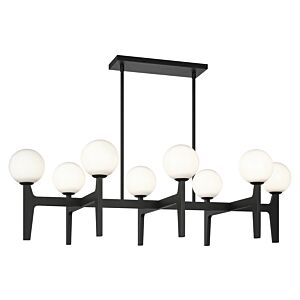 Scriben 8-Light LED Pendant in Matte Black