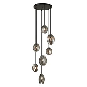 Shelly 7-Light LED Pendant in Matte Black