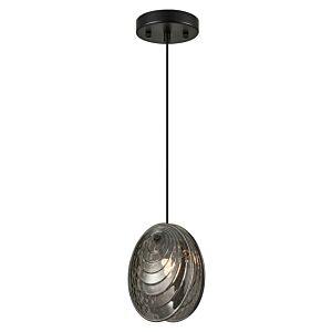 Shelly LED Pendant in Matte Black by Matteo Lighting