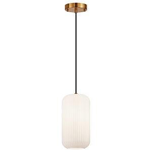 Charismo One Light Pendant in Aged Gold Brass by Matteo Lighting