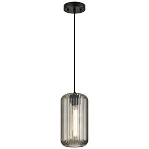 Charismo One Light Pendant in Black by Matteo Lighting