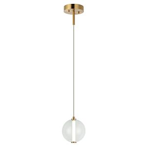 Belange LED Pendant in Aged Gold Brass by Matteo Lighting