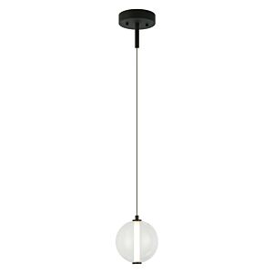 Belange LED Pendant in Matte Black by Matteo Lighting