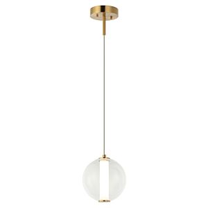 Belange LED Pendant in Aged Gold Brass by Matteo Lighting