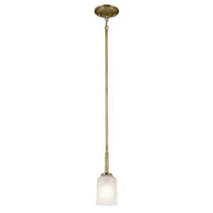 Shailene 1-Light Mini Pendant in Natural Brass