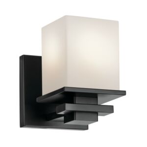 Tully 1-Light Wall Sconce in Black