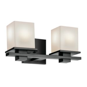 Tully 2-Light Bathroom Vanity Light in Black