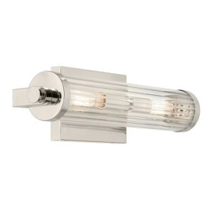 Azores Two Light Wall Sconce in Polished Nickel by Kichler