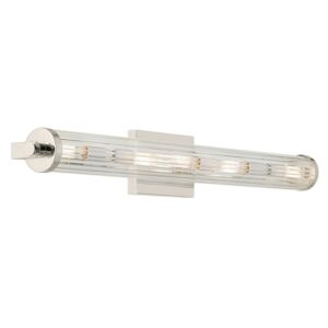 Azores 5-Light Bathroom Vanity Light in Polished Nickel