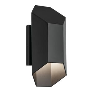 Estella 1-Light LED Outdoor Wall Mount in Black