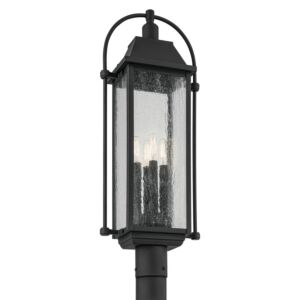 Harbor Row 4-Light Outdoor Post Mount in Textured Black