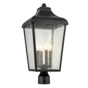 Forestdale Four Light Outdoor Post Mount in Textured Black by Kichler