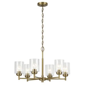 Winslow 6-Light Chandelier in Natural Brass