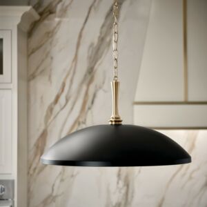 Delarosa 1-Light Pendant in Black