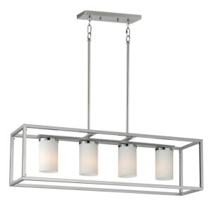 Lateral 4-Light Linear Pendant in Satin Nickel