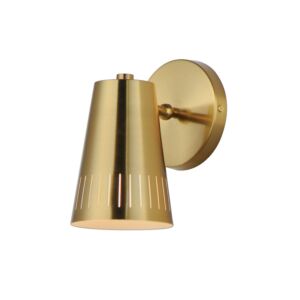 Helsinki One Light Wall Sconce in Natural Aged Brass by Maxim