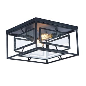 Era 2-Light LED Flush Mount in Black