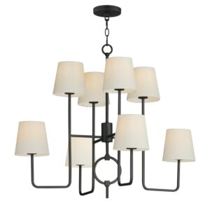 Paoli 8-Light Chandelier in Charcoal Bronze