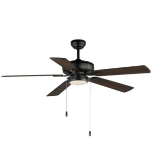 Super-Max 1-Light 52" Hanging Ceiling Fan in Black