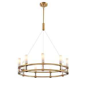 Cardinal 9-Light Pendant in Brass