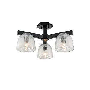 Chalice 3-Light Semi-Flush Mount in Ebony