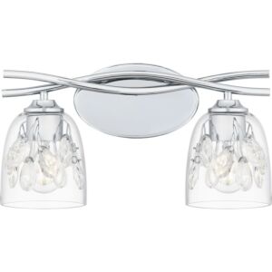 Ansley Two Light Bath in Polished Chrome by Quoizel