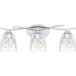 Ansley Three Light Bath in Polished Chrome by Quoizel