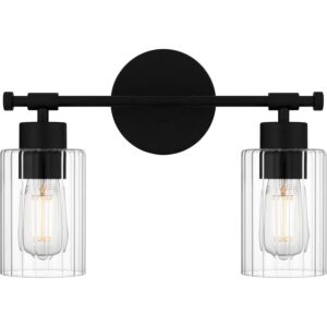 Caputo Two Light Bath in Matte Black by Quoizel