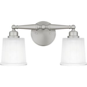 Cecilia Two Light Bath in Brushed Nickel by Quoizel