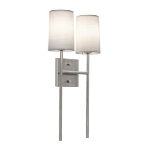 Rose 2-Light Wall Sconce in Satin Nickel