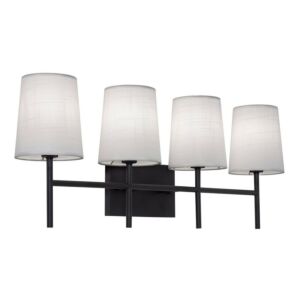 Rose 4-Light Bathroom Vanity Light in Black