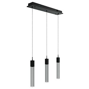 The Original Glacier Snow Avenue Three Light Flush Mount Pendant in Black by Avenue Lighting