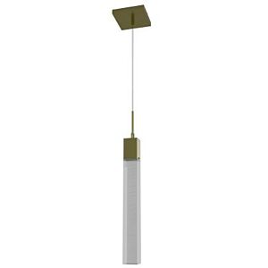 The Original Glacier Snow Avenue One Light Pendant in Brushed Brass by Avenue Lighting