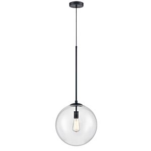 Delilah One Light Pendant in Matte Black by Avenue Lighting