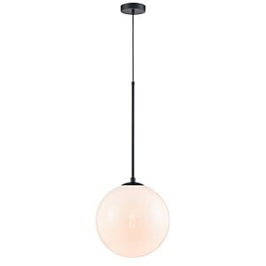 Delilah One Light Pendant in Matte Black by Avenue Lighting