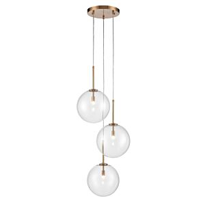 Delilah Three Light Pendant in Aged Brass by Avenue Lighting